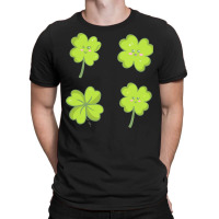 Kawaii Shamrock T  Shirt Kawaii Shamrock Four Leaf Clover Set T  Shirt T-shirt | Artistshot