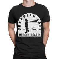 Chandler Lake Ice Fishing Michigan T-shirt | Artistshot