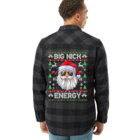 Big Nick Energy Funny Men Santa Ugly Christmas Sweater Flannel Shirt | Artistshot