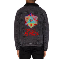 Chaotic Stupid Is Not An Alignment Unisex Sherpa-lined Denim Jacket | Artistshot