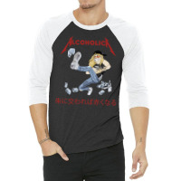 Alcoholica Illustration 3/4 Sleeve Shirt | Artistshot