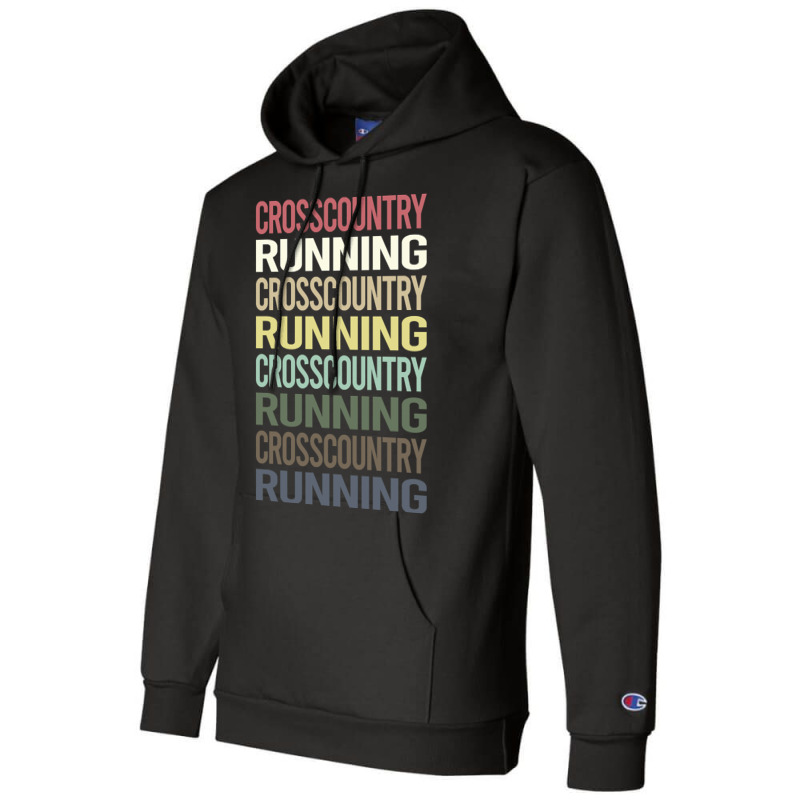 Colorful Text Cross Country Running Xc Champion Hoodie | Artistshot