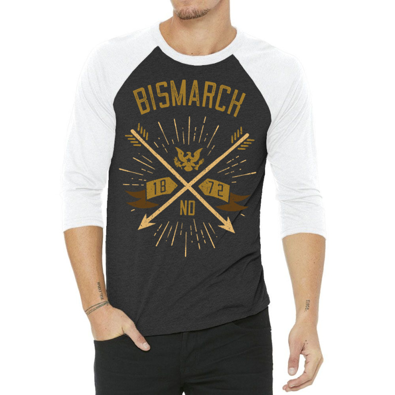 Bismarck Nd Hometown Pride Hipster Vintage Arrows 3/4 Sleeve Shirt | Artistshot