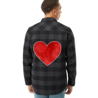 Big Red Heart Valentines Day Flannel Shirt | Artistshot