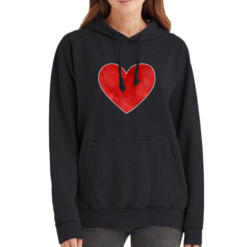 Big Red Heart Valentines Day Vintage Hoodie | Artistshot