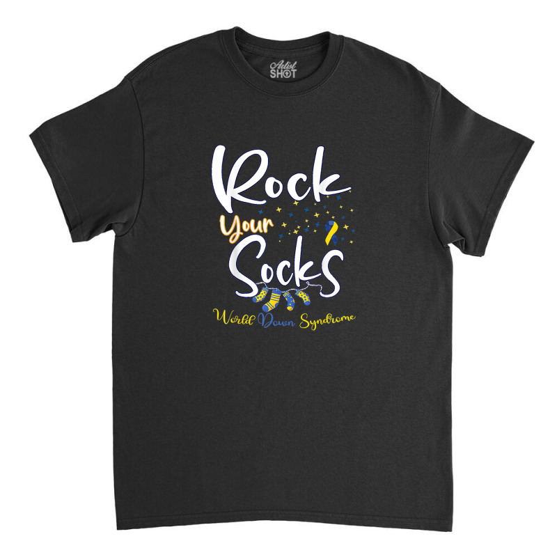 World Down Syndrome Day T Shirt Rock Your Socks Awareness Classic T-shirt | Artistshot