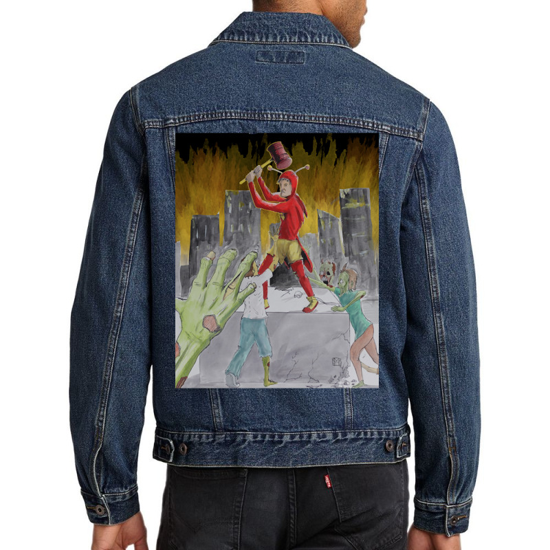 Chapulin Colorado Vs. The Zombies Men Denim Jacket | Artistshot