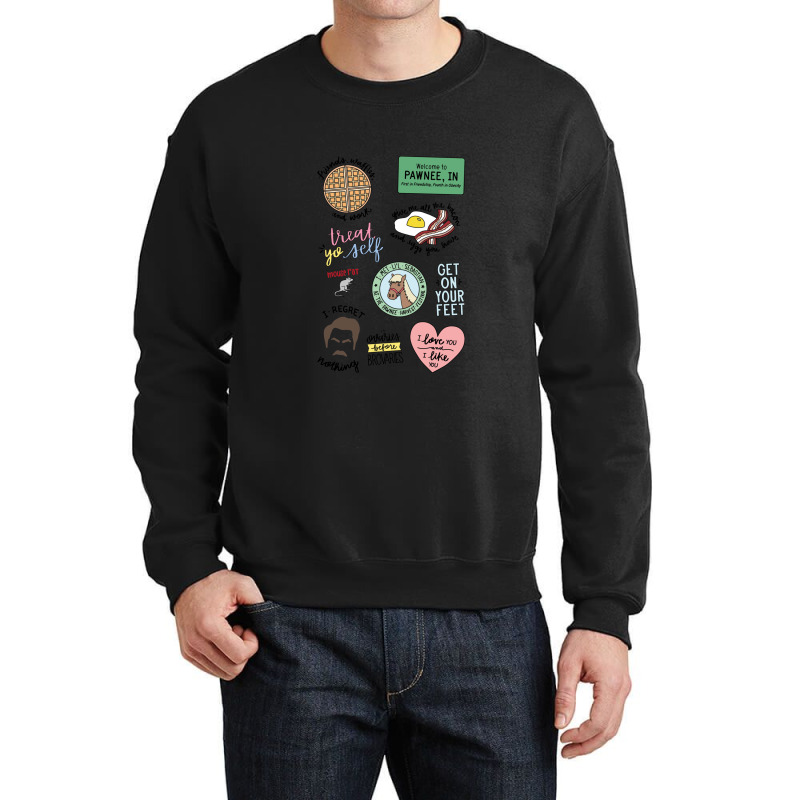 Parks And Recreation Tv Show Art Crewneck Sweatshirt by PatrickDougherty | Artistshot