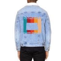 Bismarck North Dakota Retro Unisex Sherpa-lined Denim Jacket | Artistshot