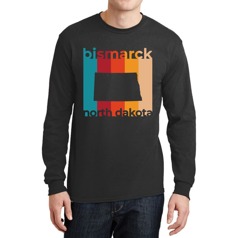 Bismarck North Dakota Retro Long Sleeve Shirts | Artistshot