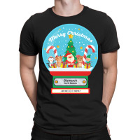 Bismarck North Dakota Usa - Merry Christmas Snowglobe T-shirt | Artistshot