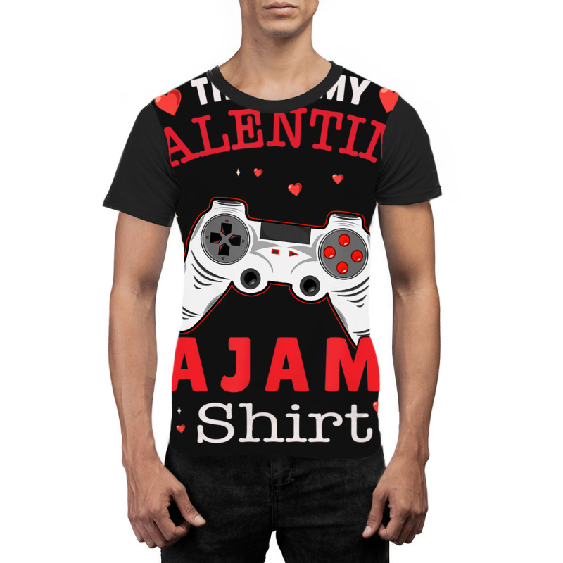 Trending This Is My Valentine Pajama Gamer Valentines Day Graphic T-shirt by Hugo Flowers | Artistshot