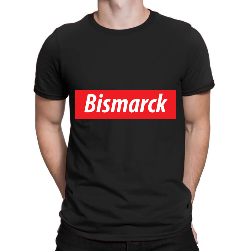 'bismarck' North Dakota Usa White Text On A Red Background T-shirt | Artistshot