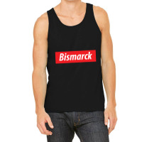 'bismarck' North Dakota Usa White Text On A Red Background Tank Top | Artistshot