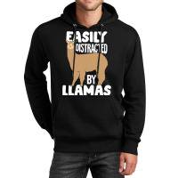 Llama T  Shirt Easily Distracted By Llamas Animal Lover Gift T  Shirt Unisex Hoodie | Artistshot