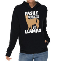 Llama T  Shirt Easily Distracted By Llamas Animal Lover Gift T  Shirt Lightweight Hoodie | Artistshot