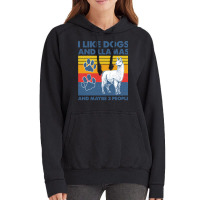 Llama T  Shirt Llama I Like Dogs And Llamas And Maybe Three People Vin Vintage Hoodie | Artistshot