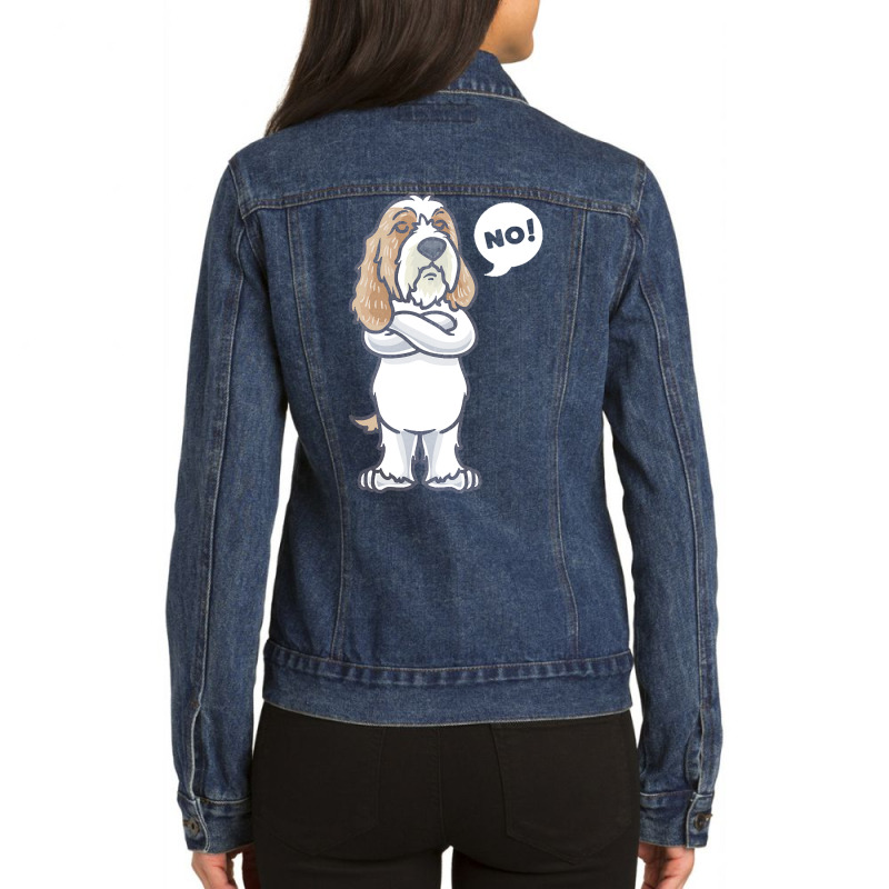 Petit Basset Griffon Venden T  Shirt Stubborn Petit Basset Griffon Ven Ladies Denim Jacket by wardnoemie381 | Artistshot