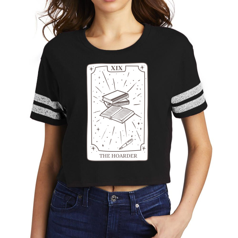 Limited Edition The Book Hoarder Tarot Card Scorecard Crop Tee by greggjvandervor | Artistshot