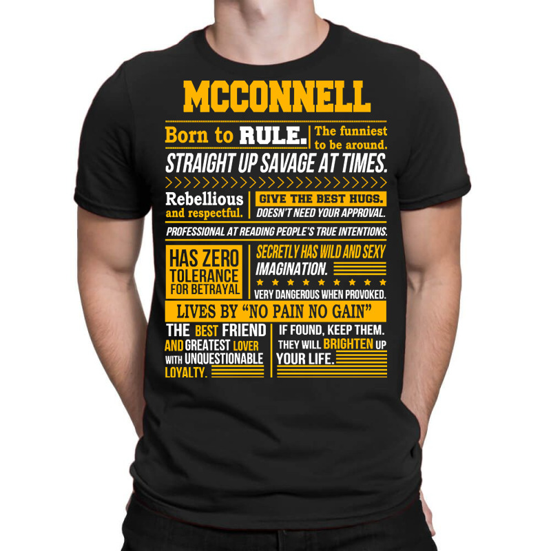 Mcconnell Name Shirt Mcconnell Born To Rule T-shirt | Artistshot