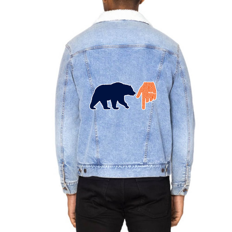 Bear Down Hand Unisex Sherpa-Lined Denim Jacket by fumbledeafness270 | Artistshot