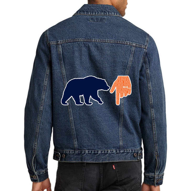 Bear Down Hand Men Denim Jacket by fumbledeafness270 | Artistshot