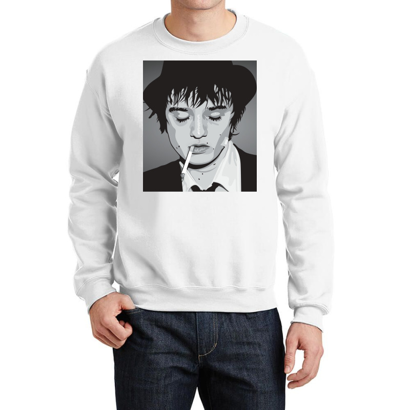 Pete Doherty Smoking Cigarette Crewneck Sweatshirt by humekyesliet | Artistshot