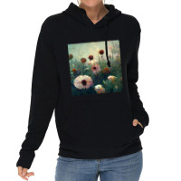 Pastel Colored Wildflowers Growing In A Garden Lightweight Hoodie | Artistshot