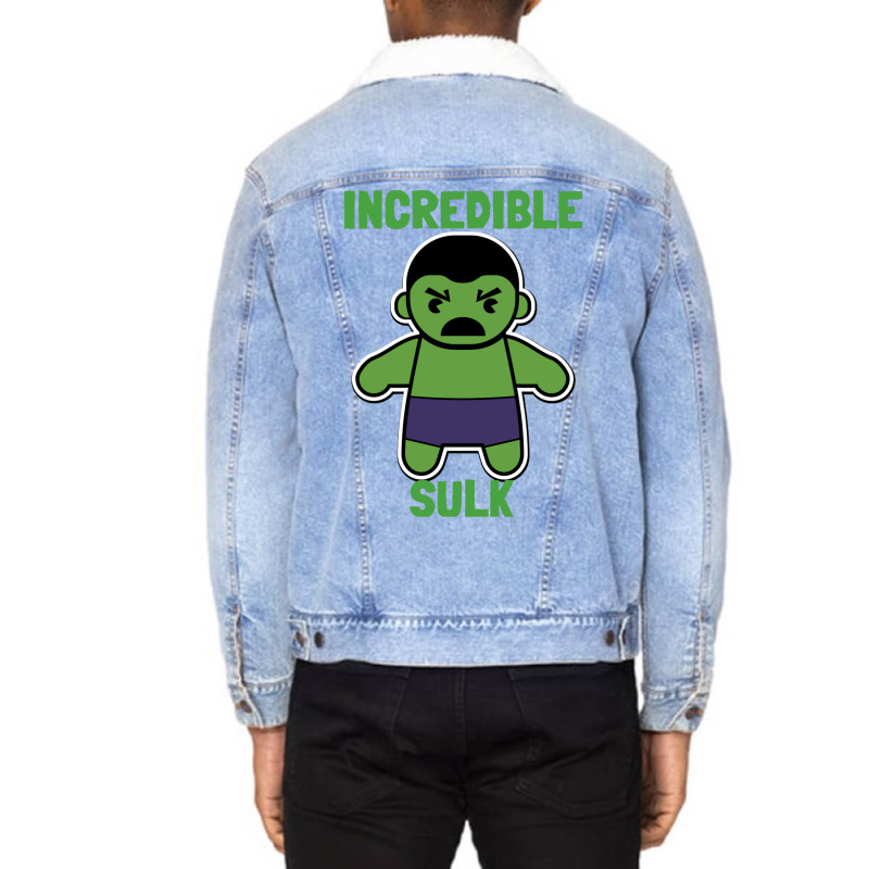 The Incredible Sulk Unisex Sherpa-Lined Denim Jacket by tawaredonassu | Artistshot