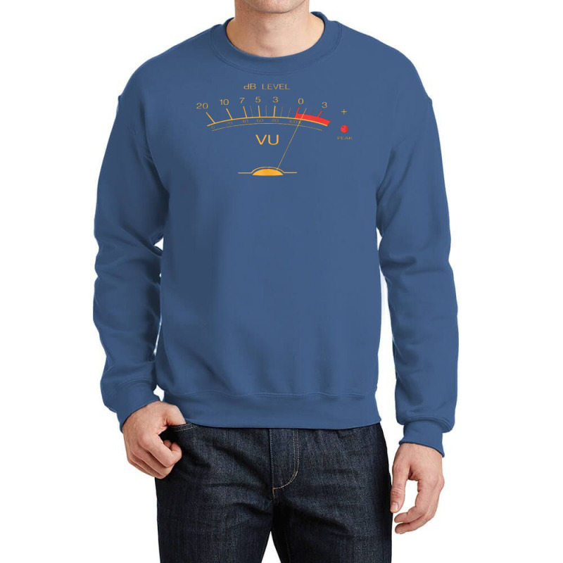 Db Level Decibel Vu Stereo Studio Recording Volume Speaker Radio Dj Pa Crewneck Sweatshirt by drosvaloraw | Artistshot