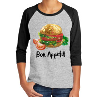 Bon Appetit Burger Youth 3/4 Sleeve | Artistshot