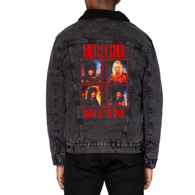 Hot Trend Mã¶tley Crã¼e Shout At The Devil Wire Unisex Sherpa-lined Denim Jacket | Artistshot