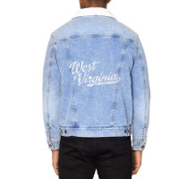 Limited Edition West Virginia Wv Vintage Sports Script Retro Unisex Sherpa-lined Denim Jacket | Artistshot