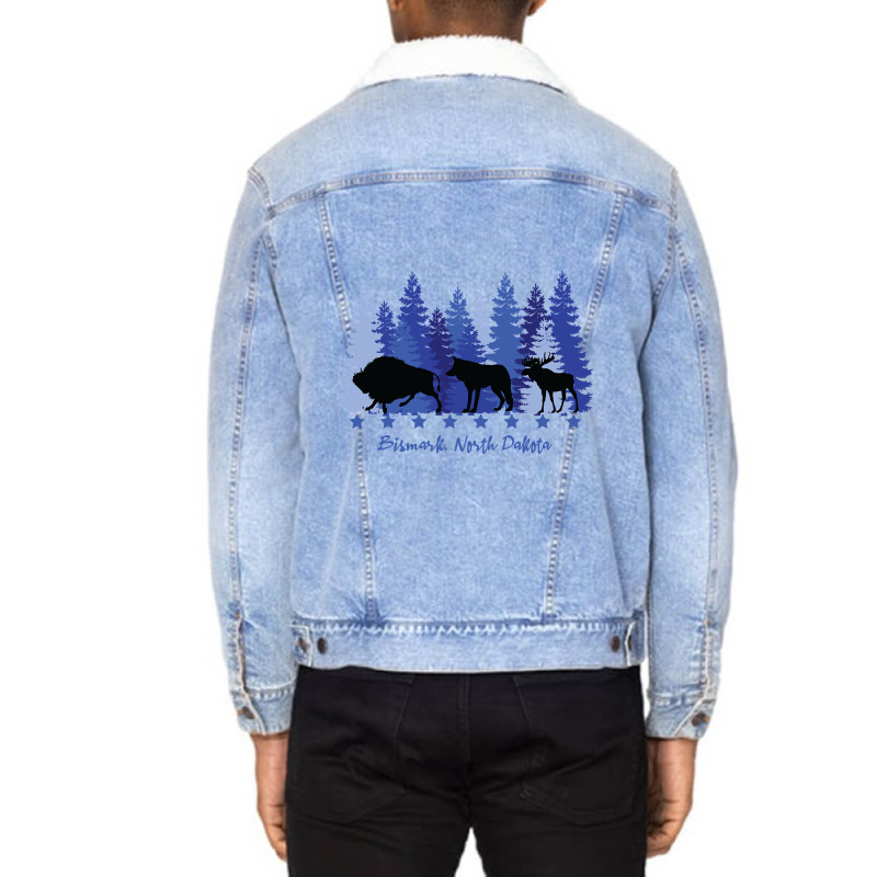 Bismark North Dakota-jnmer Unisex Sherpa-lined Denim Jacket | Artistshot