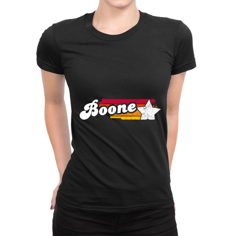 Boone North Carolina Vintage Distressed Souvenir-soik4 Ladies Fitted T-Shirt by davidozoan | Artistshot