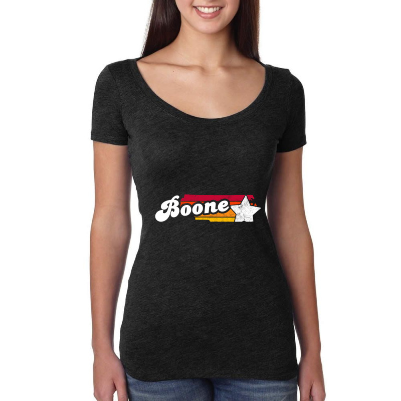 Boone North Carolina Vintage Distressed Souvenir-soik4 Women's Triblend Scoop T-shirt by davidozoan | Artistshot