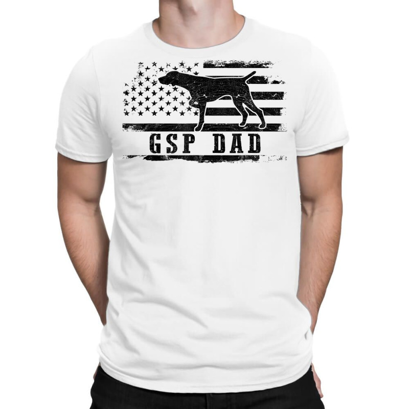 Mens Gsp Dad Usa American Flag German Shorthaired Pointer Dog T Shirt T-Shirt by ardylanda | Artistshot