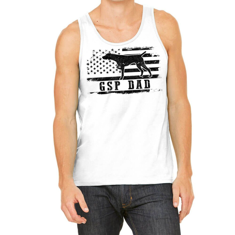 Mens Gsp Dad Usa American Flag German Shorthaired Pointer Dog T Shirt Tank Top by ardylanda | Artistshot