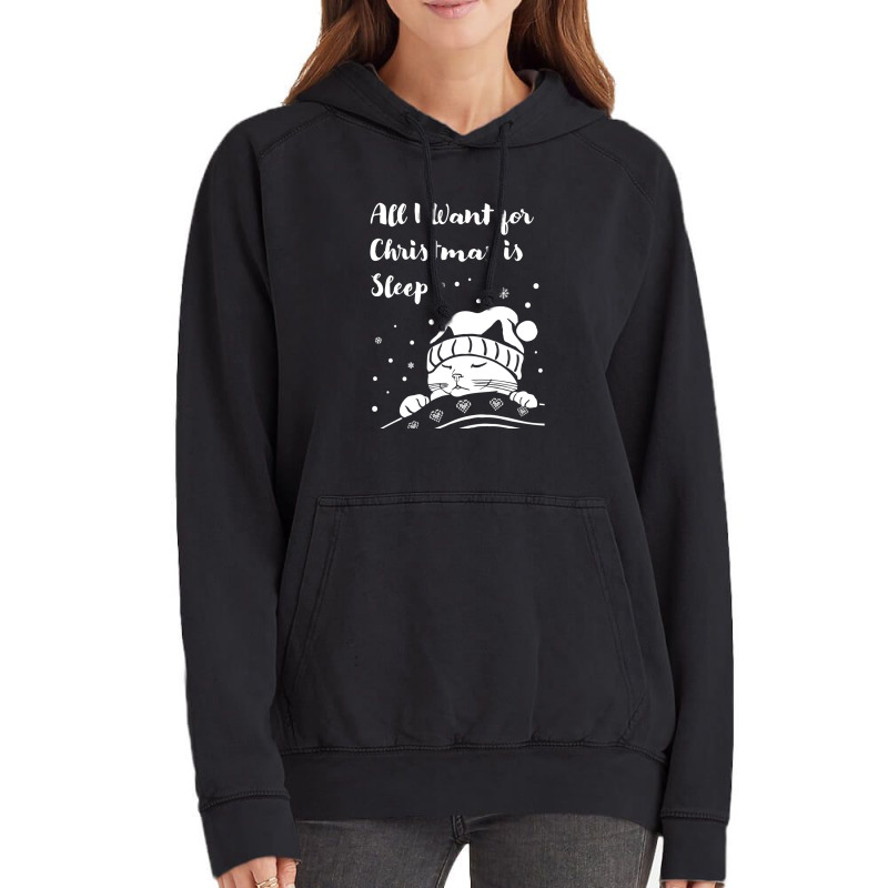 All I Want For Christmas Is Sleep Essential Vintage Hoodie | Artistshot