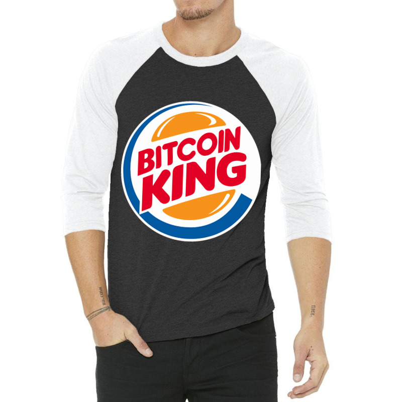 Bitcoin King 3/4 Sleeve Shirt | Artistshot