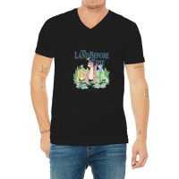 Land Before Time Pastel Dinosaur Friends V-neck Tee | Artistshot