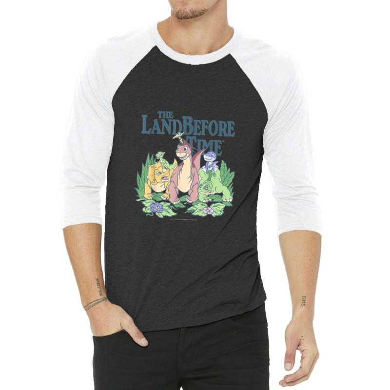 Land Before Time Pastel Dinosaur Friends 3/4 Sleeve Shirt | Artistshot