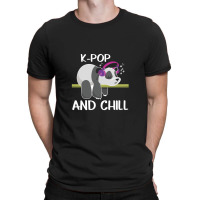 Cute Panda Headphones Korea Pop Lover Kpop Music T-shirt | Artistshot