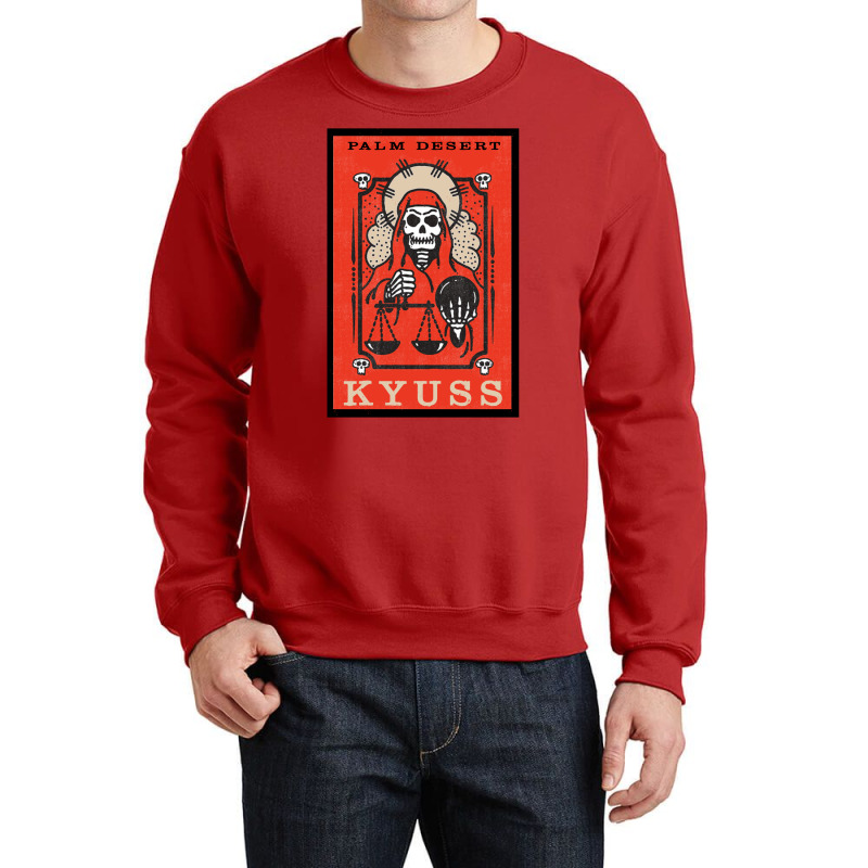 Kyuss   Vintage Print Life And Death Music Poster Crewneck Sweatshirt by mauschruonan2 | Artistshot