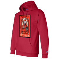 Kyuss   Vintage Print Life And Death Music Poster Champion Hoodie | Artistshot