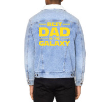 Best Dad In The Galaxy Unisex Sherpa-lined Denim Jacket | Artistshot