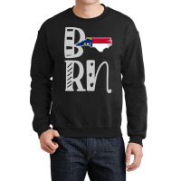 Born North Carolina In Art Block Letters Crewneck Sweatshirt | Artistshot