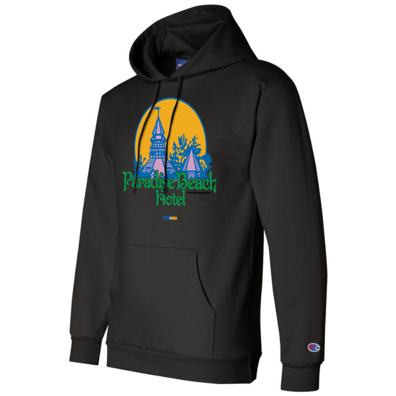 Paradise Beach Hotel   Thunder In Paradise Champion Hoodie | Artistshot