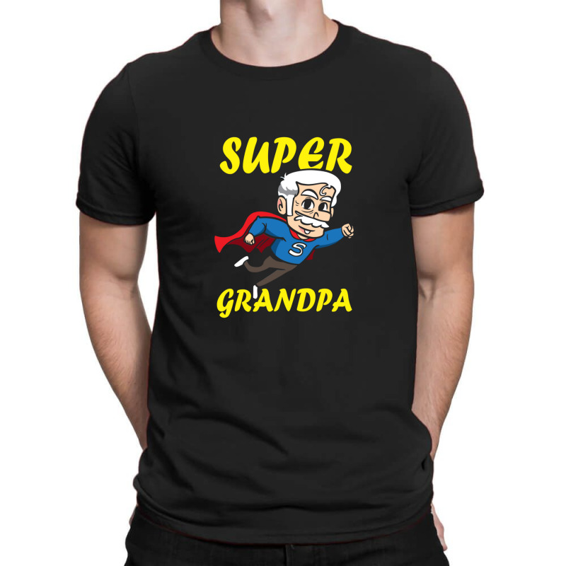 Super Grandpa Funny Grandfather Superhero T-Shirt by OmarFerrerRios | Artistshot