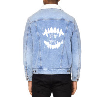 Bite Me! Unisex Sherpa-lined Denim Jacket | Artistshot